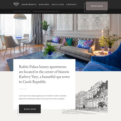 Website UI/UX design for luxury hotel
