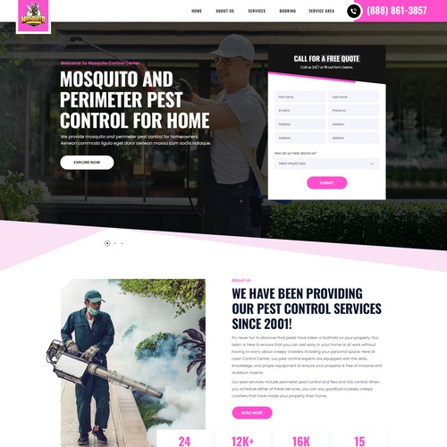 Mosquito control website design