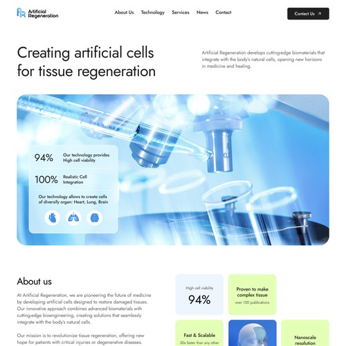 Biotech Company Website Design