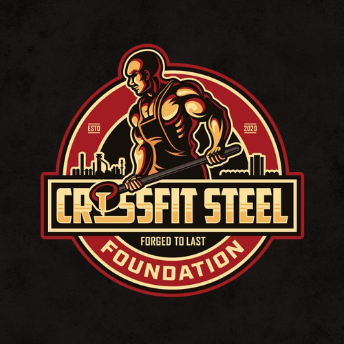 Logo for CrossFit gym with history to Steel Stacks