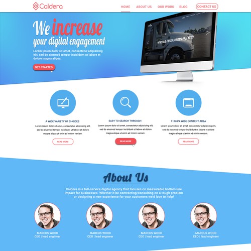 Web Design for Digital Agency Caldera