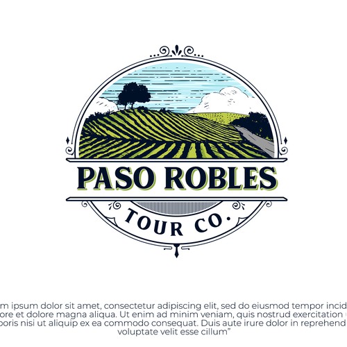  illustrative logo for a tour company in California