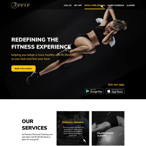 Gym Landing Page Design