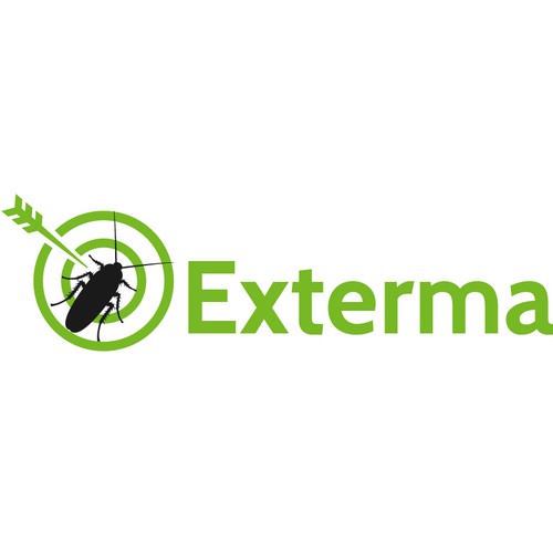 simple logo for extermination and pest control company