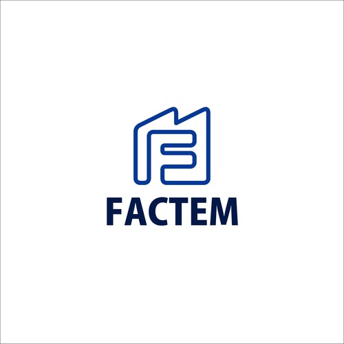 Fの文字をロゴにしてください 。会社名はファクトリーオートメーションの略です。 工場自動化設備のメーカーです。