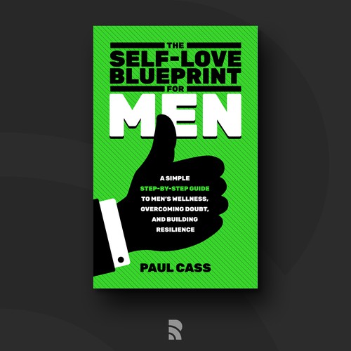 Very minimal, simple ebook cover for men's self-love topic.