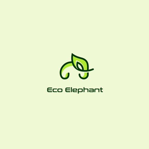eco elephant logo design
