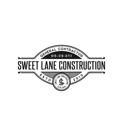 Vintage Logo concept for Sweet Lane Construction