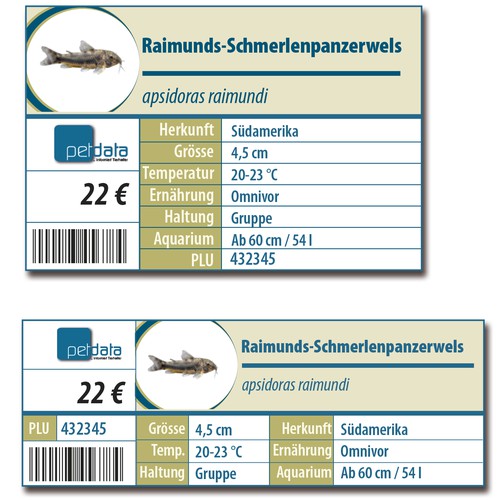 Price Labels for Pet Shops