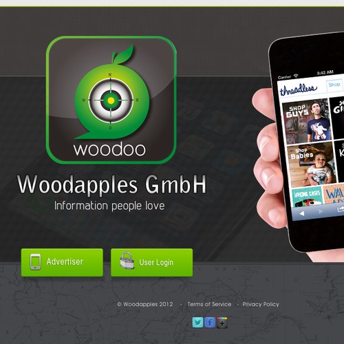 website design for Woodapples GmbH