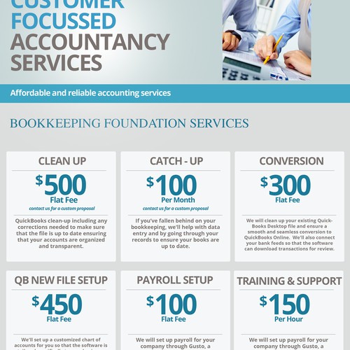 Flyer for accountancy firm 