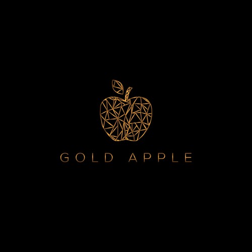 gold apple logo