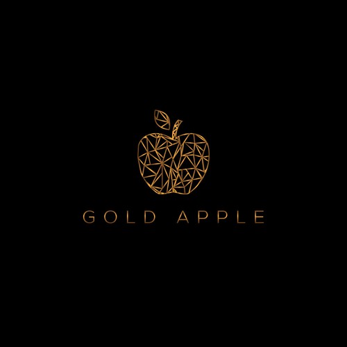 gold apple logo