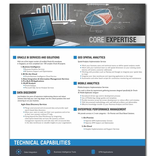 Datasheet for a Datawarehouse and Analytics service provide in Singapore