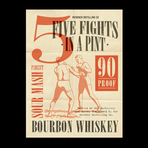Bourbon Whiskey label