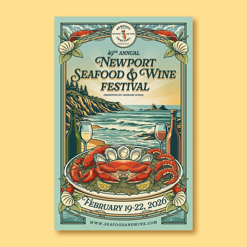 Newport Seafood & Wine Festival Poster