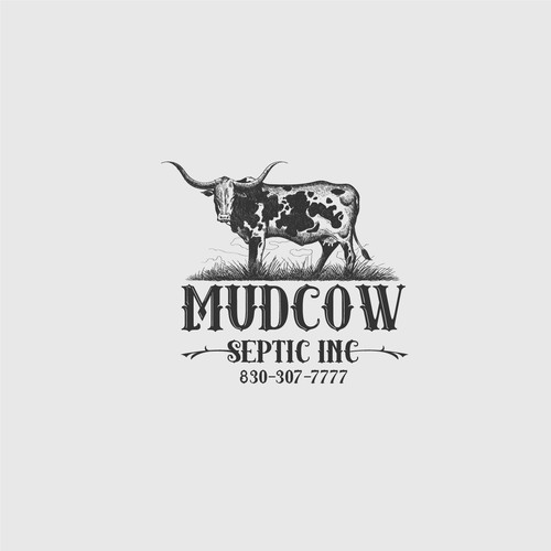 Handmade cow logo