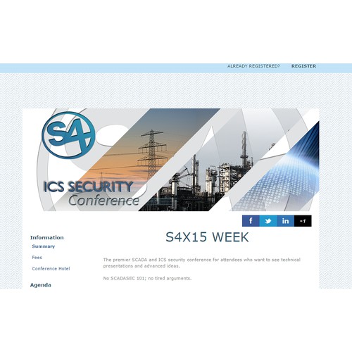 S4x15 Conference Banner (SCADA Cyber Security, Lot's of Press Will Be There)
