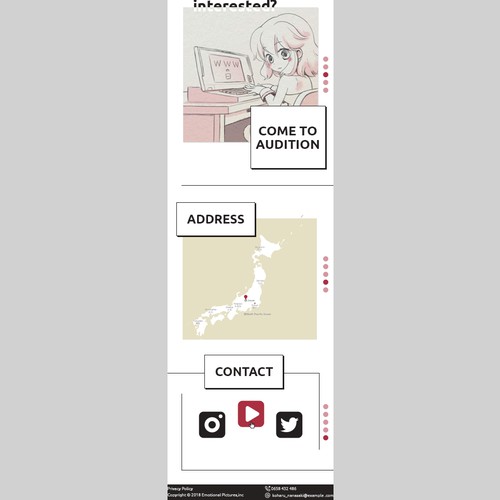 Mobile Site for animator