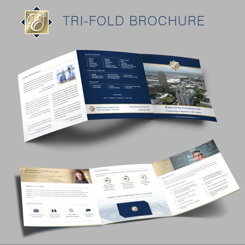 Tri-Fold Brochure for Executives Unlimited Inc.