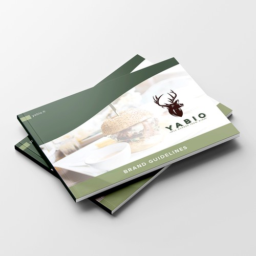 Brand Guide design for Organic Burgers Restaurant