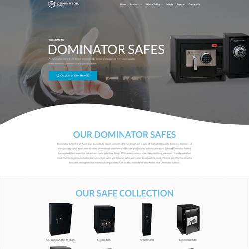 Security product website - Portray high security and absolute professionalism