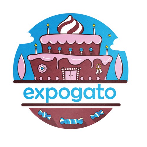 Create the logo for the 1st tradeshow in France for Cake Design: EXPOGATO