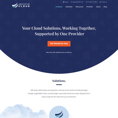 UpCurve Cloud Homepage Re-design #2