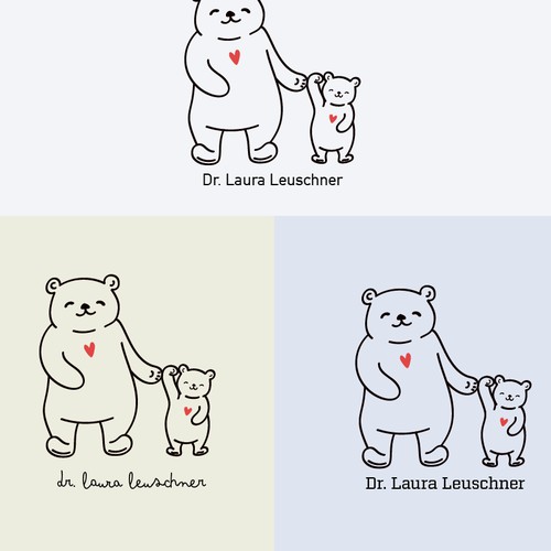 Bear logo for a pediatrician