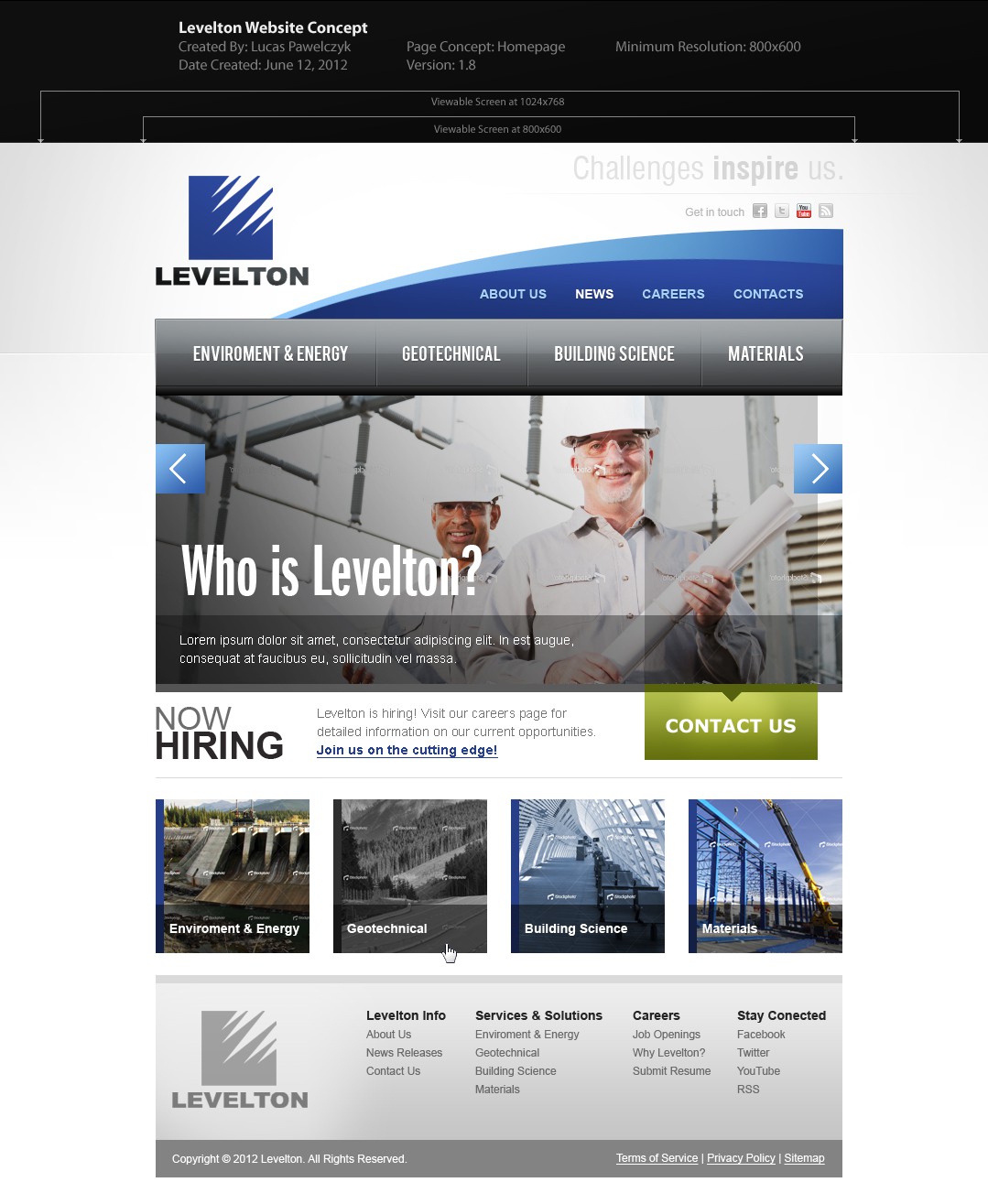Team of professional engineers, scientists & technologists looking for a new website