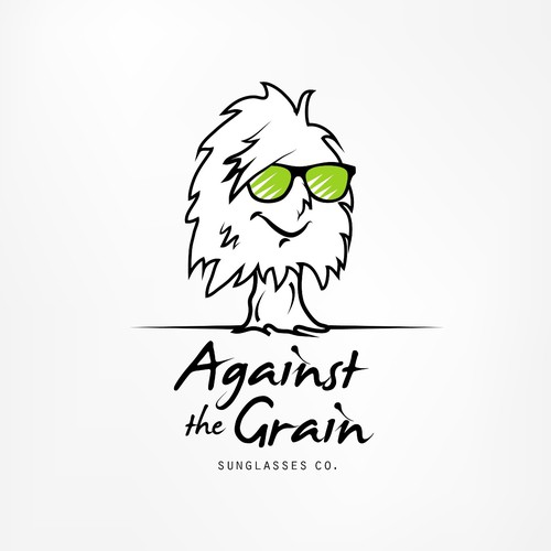 Create a logo for Against The Grain Sunglasses, a eco-fashion startup