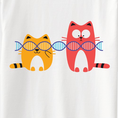 1-to-1 Project : Cats Playing With DNA T-Shirt