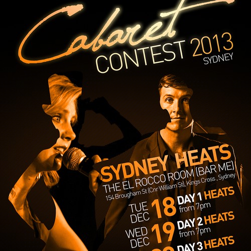 Poster design needed for the Your Theatrics International Cabaret Contest