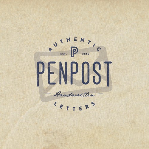 Help me out with a cool vintage logo for a handwritten letter business