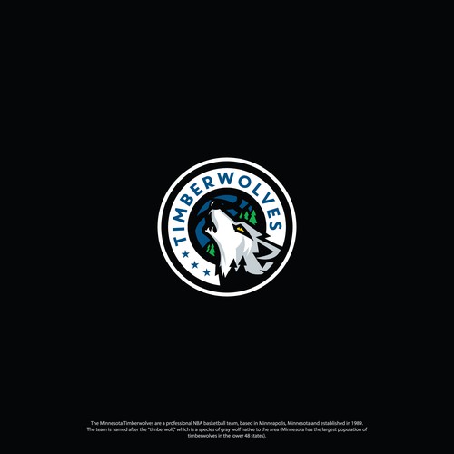 Basketball logo for Minessota Timberwolves