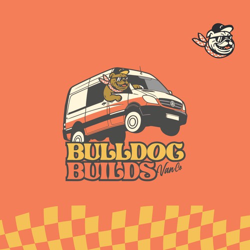 Retro Bulldog Van Logo