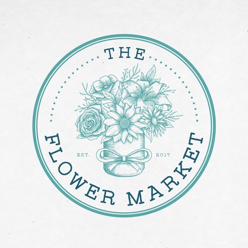 the flower market logo proposal