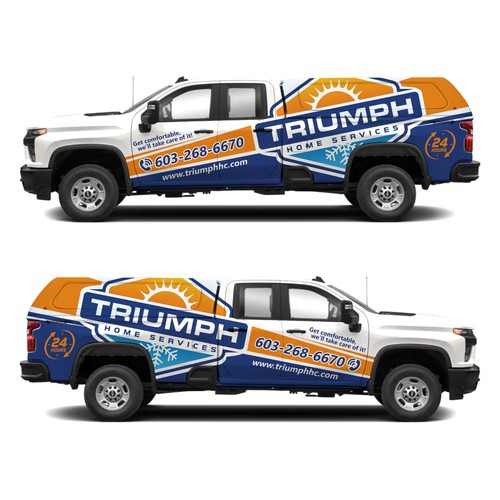 triumph Hvac truck wrap