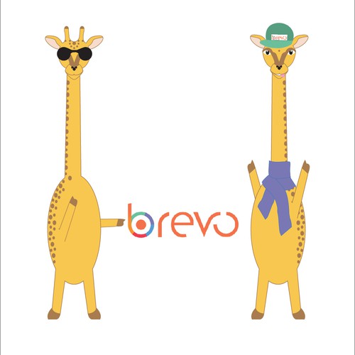 Create a giraffe mascot for a new social startup!