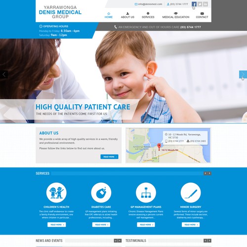 Design a website for a medical/doctors clinic to attract patients and doctors