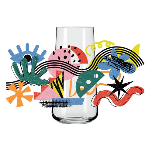 Abstract art for drinking glasses