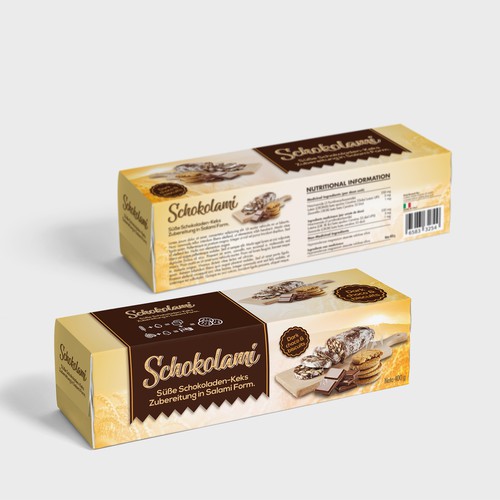 Packing for choco salami with biscuits