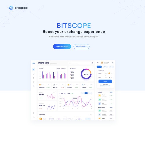 Landing Page Design for a Crypto UI