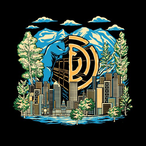 vintage US national park conference t-shirt design