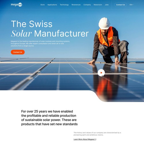 New Webdesign and Style Guide for Solar Panel Manufacturer