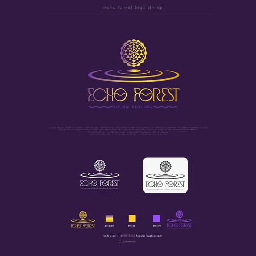 echo forest sound healing brand identity