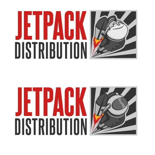 Create a fun brand identity for a new TV company called Jetpack Distribution