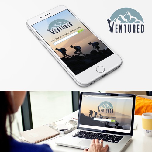 Simple logo for ventured.