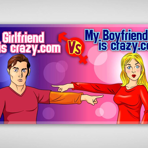 Logo for comedy website "My Girlfriend/Boyfriend Is Crazy"