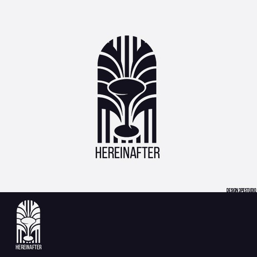 Design an artdeco era logo for a classic cocktail bar.